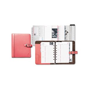 DAY-TIMER, ORGANIZER SET, Pink Ribbon, Loose-Leaf, 5.5" x 8.5", Pink Leather Cover