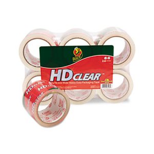 TAPE, PACKAGING, Heavy-Duty, 3" x 55yds, Clear, 6 / Pack