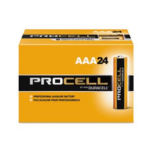 BATTERIES, AAA, DURACELL Procell, Alkaline, 24 / Box