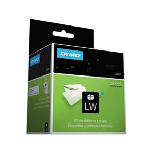 LABELS, ADDRESS, DYMO, LabelWriter, 1.125" x 3.5", White, 260 Labels / Roll, 2 Rolls / Pack