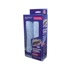 TOWELS, MICROFIBER, ENDUST, Large, 15" x 15", Unscented, Blue, 2 / Pack