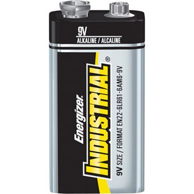 BATTERY, 9VOLT, ENERGIZER, INDUSTRIAL