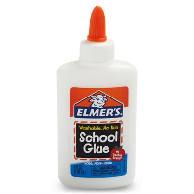 GLUE, Washable, ELMER'S, School Glue, 4 oz, Liquid