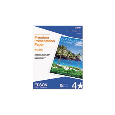 PAPER, PREMIUM, EPSON, Matte, Presentation, 45 lbs., 8.5" x 11", 50 Sheets / Pack