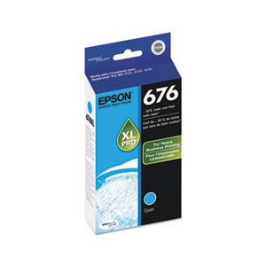 CARTRIDGE, EPSON, T676XL220 (676) DURABrite Ultra, High Yield, Cyan