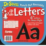 LETTERS, DR SEUSS, PUNCH OUT, DECO, BLACK,4"