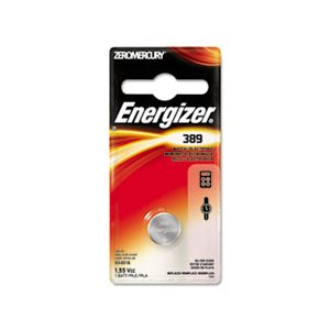 BATTERY, ENERGIZER, Silver Oxide, 389, 1.5V, MERC FREE