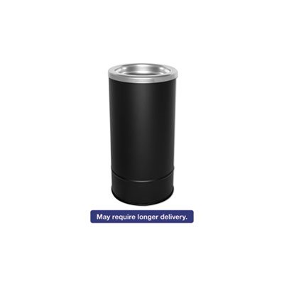 RECEPTACLE, URN, Round, Sand, w / Removable Tray, Black