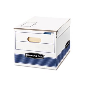 BOX, STORAGE, FELLOWES STOR / FILE, Letter / Legal, 12" x 15" x 10", White / Blue, 12 / Carton