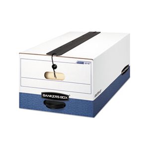 BOX, STORAGE, FELLOWES LIBERTY Plus, Legal, String / Button, White / Blue, 12 / Carton