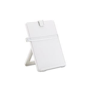 COPYHOLDER, Non-Magnetic, Desktop, Plastic, 125 Sheet Capacity, Platinum