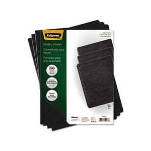 COVERS, BINDING SYSTEM, Classic Grain Texture, 11.25" x 8.75", Black, 200 / Pack