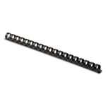 BINDINGS, COMB, FELLOWES, Plastic, .375" Diameter, 55 Sheet Capacity, Black, 100 Combs / Pack