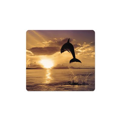 MOUSE PAD, RECYCLED, Nonskid Base, 7.5" X 9", Dolphin