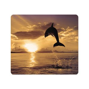 MOUSE PAD, RECYCLED, Nonskid Base, 7.5" X 9", Dolphin