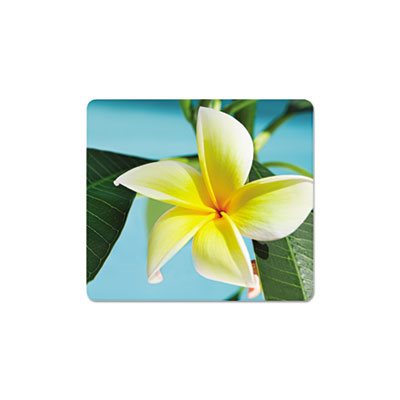 MOUSE PAD, RECYCLED, Nonskid Base, 7.5" x 9", Yellow Flowers