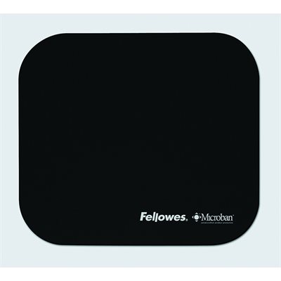 Mouse Pad,Microban, Nonskid Base, 9" x 8", Black