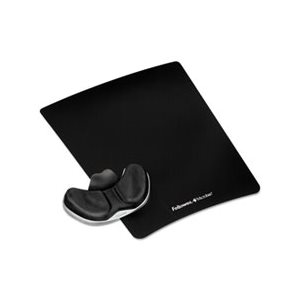 Memory Foam Gliding Palm Support w / Mouse Pad, Black