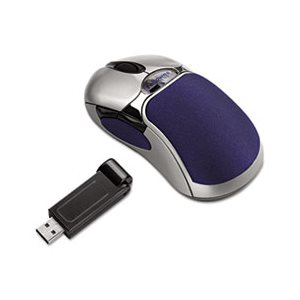 MOUSE, CORDLESS, Optical HD Precision, Gel, Five-Button / Scroll, Blue / Sliver