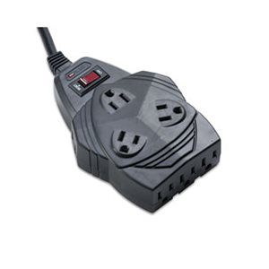 SURGE PROTECTOR, Mighty 8, 8 Outlets, 6 ft Cord, 1460 Joules, Black