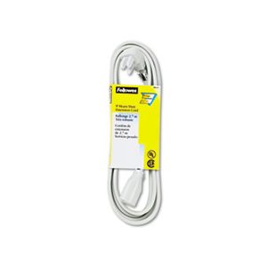 EXTENSION CORD, INDOOR, HEAVY-DUTY,  3-Prong Plug, 1-Outlet, 9ft Length, Gray