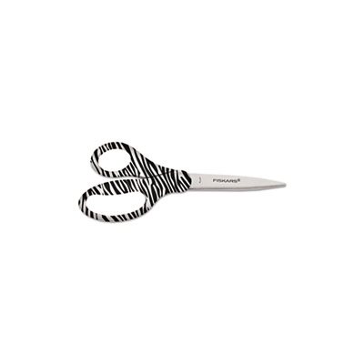 SCISSORS, 8", Designer, Zebra, w / Recycled Handles