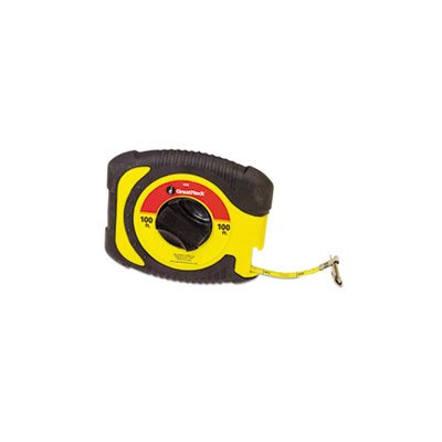 MEASURING TAPE, English Rule, .375" x 100', Steel, Yellow