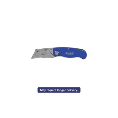 KNIFE, Sheffield, Folding, Lockback, 1 Utility Blade, Blue