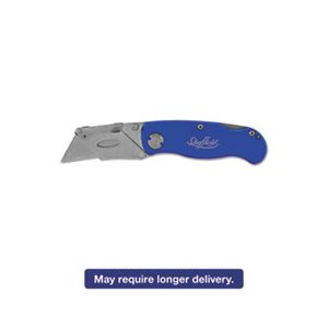 KNIFE, Sheffield, Folding, Lockback, 1 Utility Blade, Blue