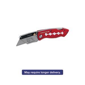 KNIFE, Sheffield, Lockback, 1 Utility Blade, Red