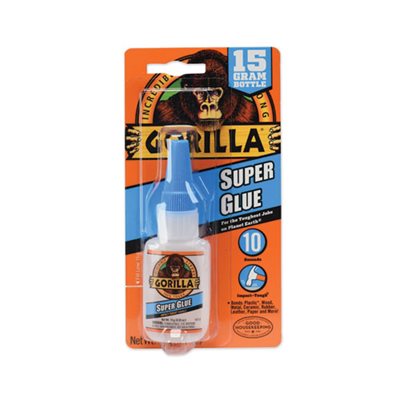 SUPERGLUE, GORILLA INSTANT BOND 15G BOTTLE TRANSLUCENT