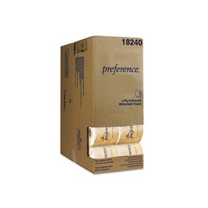 TISSUE, BATHROOM, Two-Ply, Embossed, Dispenser Box, 550 Sheets / Roll, 40 Rolls / Carton