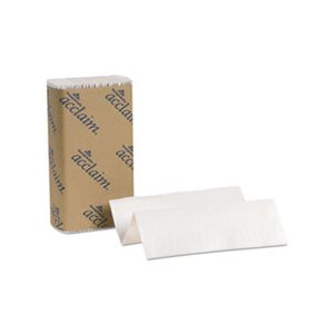 TOWEL, PAPER, Folded, 9.25" x 9.5", White, 250 / Pack, 16 Packs / Carton