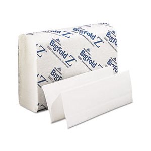 TOWELS, PAPER, BigFold, 10.2" x 10.2", White, 220 / Pack, 10 Packs / Carton