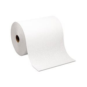 TOWEL, PAPER, Hardwound, Roll, Nonperforated, 7.87" x 1000', White, 6 Rolls / Carton