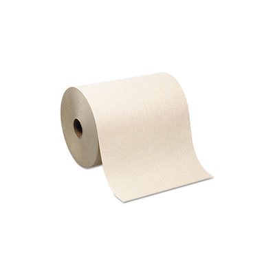 TOWEL, PAPER, Hardwound, Roll, Nonperforated, 7.87" x 1000', Brown, 6 Rolls / Carton