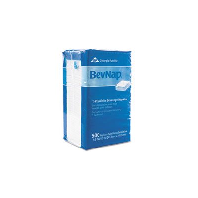 NAPKINS, Beverage, Single Ply, 9.5" x 9.5", White, 4000 / Carton