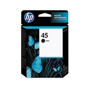 CARTRIDGE, INK, HP 45, (51645A), Black, Original