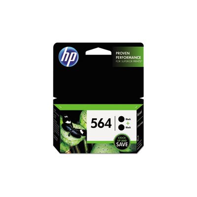 CARTRIDGES, INK, HP 564, (C2P51FN), 2-pack, Black, Original 