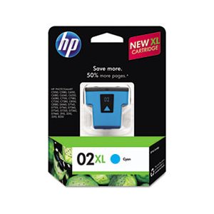 HP 02XL, (C8730WN) High Yield Cyan Original Ink Cartridge