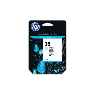 HP 38, (C9414A) Light Gray Pigment Original Ink Cartridge