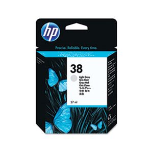 HP 38, (C9414A) Light Gray Pigment Original Ink Cartridge