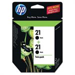 CARTRIDGES, INK, HP 21, (C9508FN), 2-pack, Black, Original 