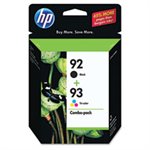 CARTRIDGES, INK, HP 92, (C9513FN), Black  /  HP 93, Tri-Color, 2-pack, Original 