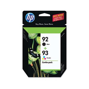 CARTRIDGES, INK, HP 92, (C9513FN), Black  /  HP 93, Tri-Color, 2-pack, Original 