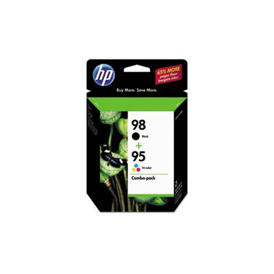 CARTRIDGES, INK, HP 98, (CB327FN), Black  /  HP 95, Tri-Color, 2-pack, Original 