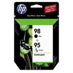CARTRIDGES, INK, HP 98, (CB327FN), Black  /  HP 95, Tri-Color, 2-pack, Original 