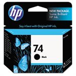 CARTRIDGE, INK, HP 74,(CB335WN), Black, Original
