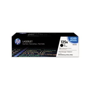 CARTRIDGE, TONER, LASERJET, HP 125A, (CB540A-D), 2-pack, Black, Original