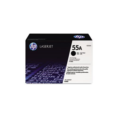 CARTRIDGE, TONER, LASERJET, HP 55A, (CE255A), Black, Original